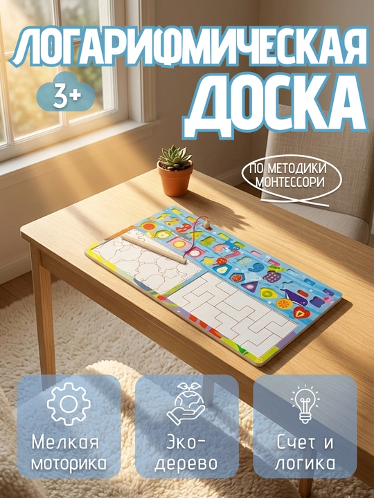 Bolalar uchun Montessori o‘yin doskasi, motorika, labirint, bizibord, sorter - 