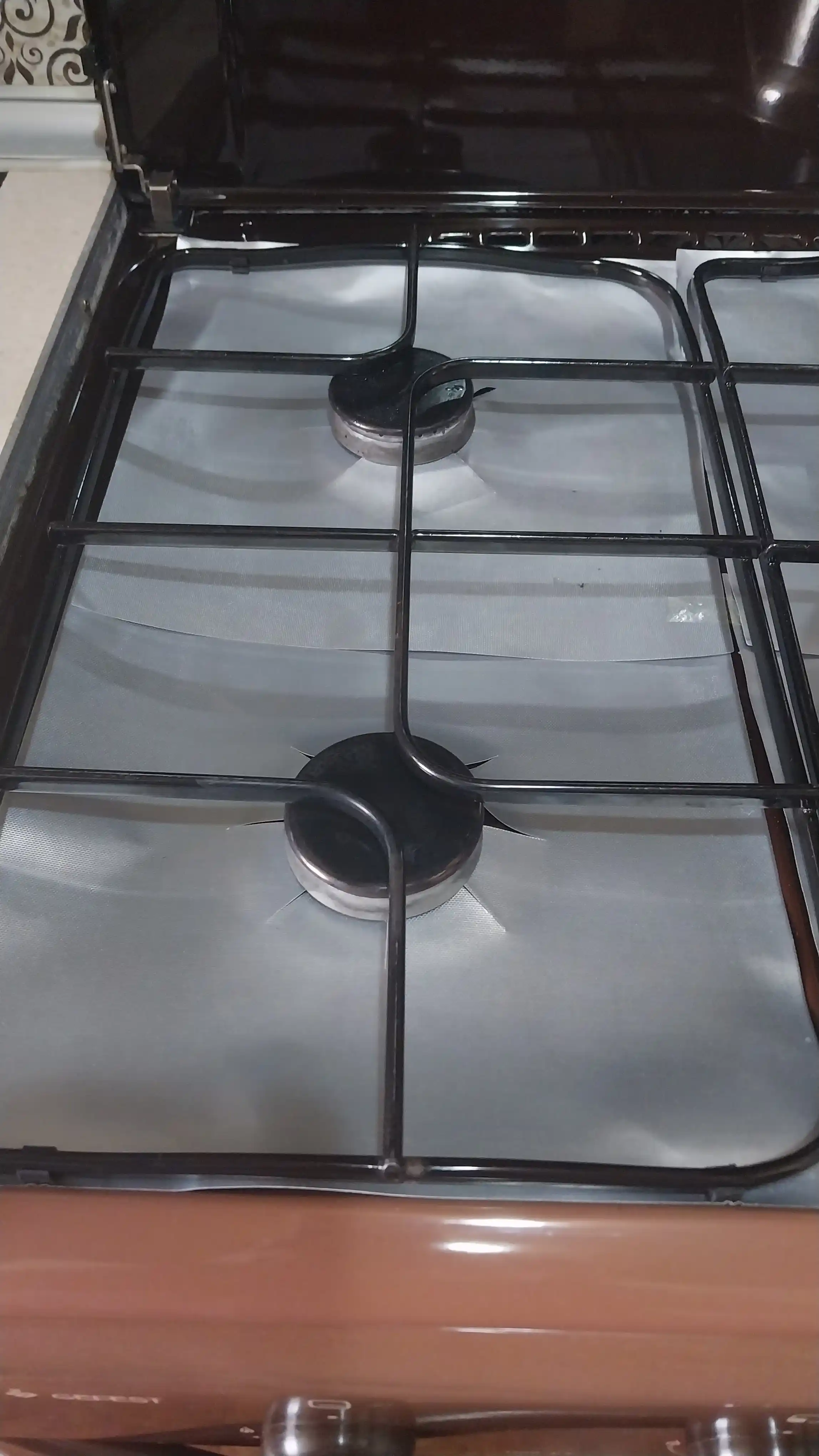 Gilamcha, gaz plitasini himoya uchun, teflon, 4 dona to'plam, qalinlashgan model 0.2 mm