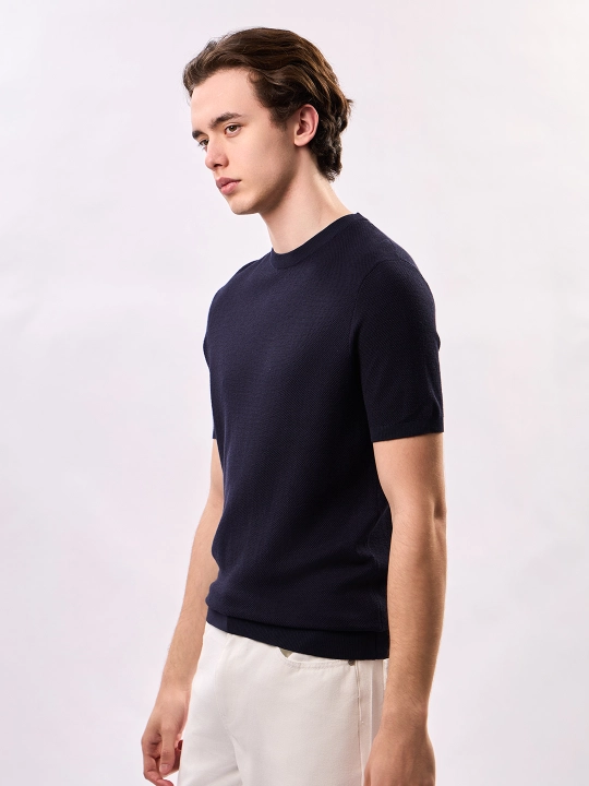 Свитер с круглым вырезом Slim Fit JT9503-2372 