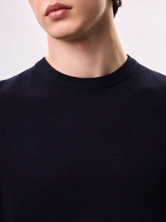 Свитер с круглым вырезом Slim Fit JT9503-2372 