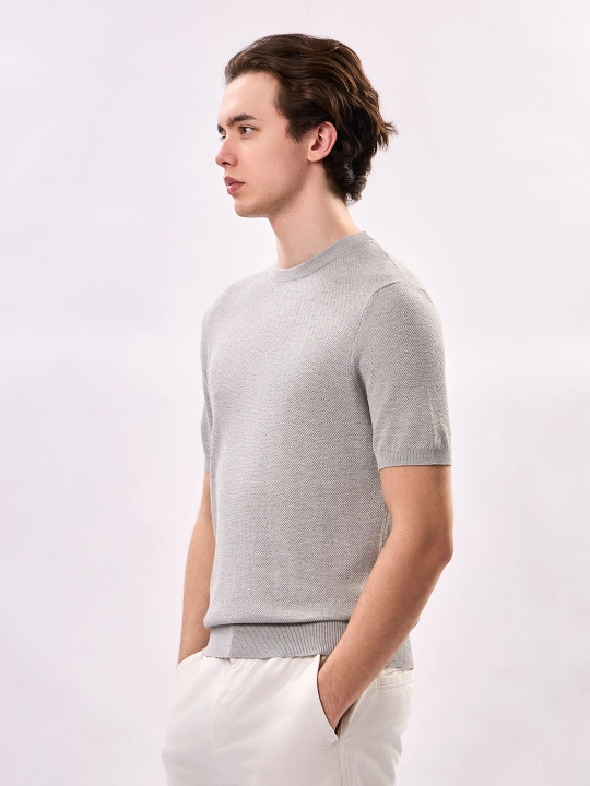 Свитер с круглым вырезом Slim Fit JT9503-2372 