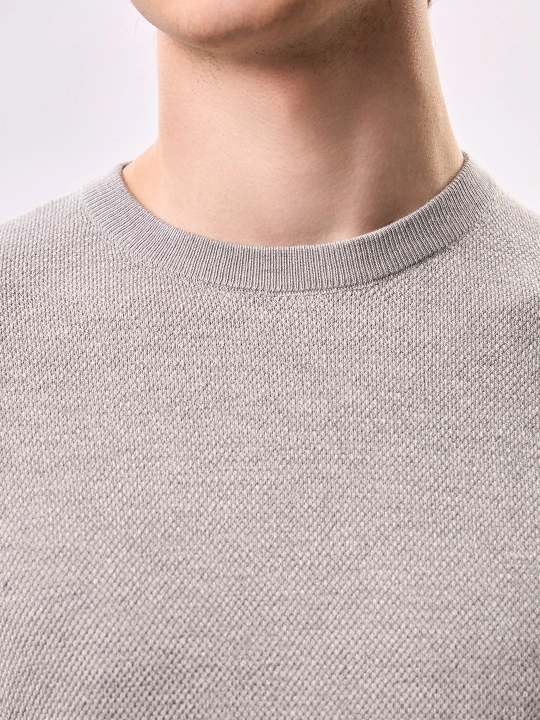 Свитер с круглым вырезом Slim Fit JT9503-2372 
