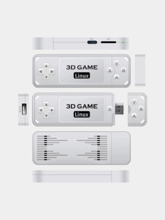 Игровая приставка для ТВ Y6 Game Stick 4K, 12000 игр, 2 джойстика