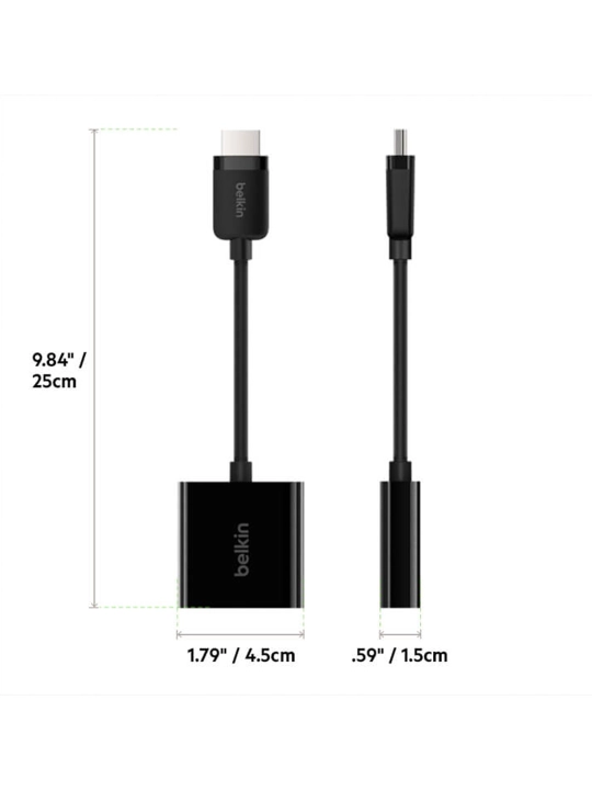 Адаптер Belkin HDMI VGA, USB C VGA с зарядкой, переходник