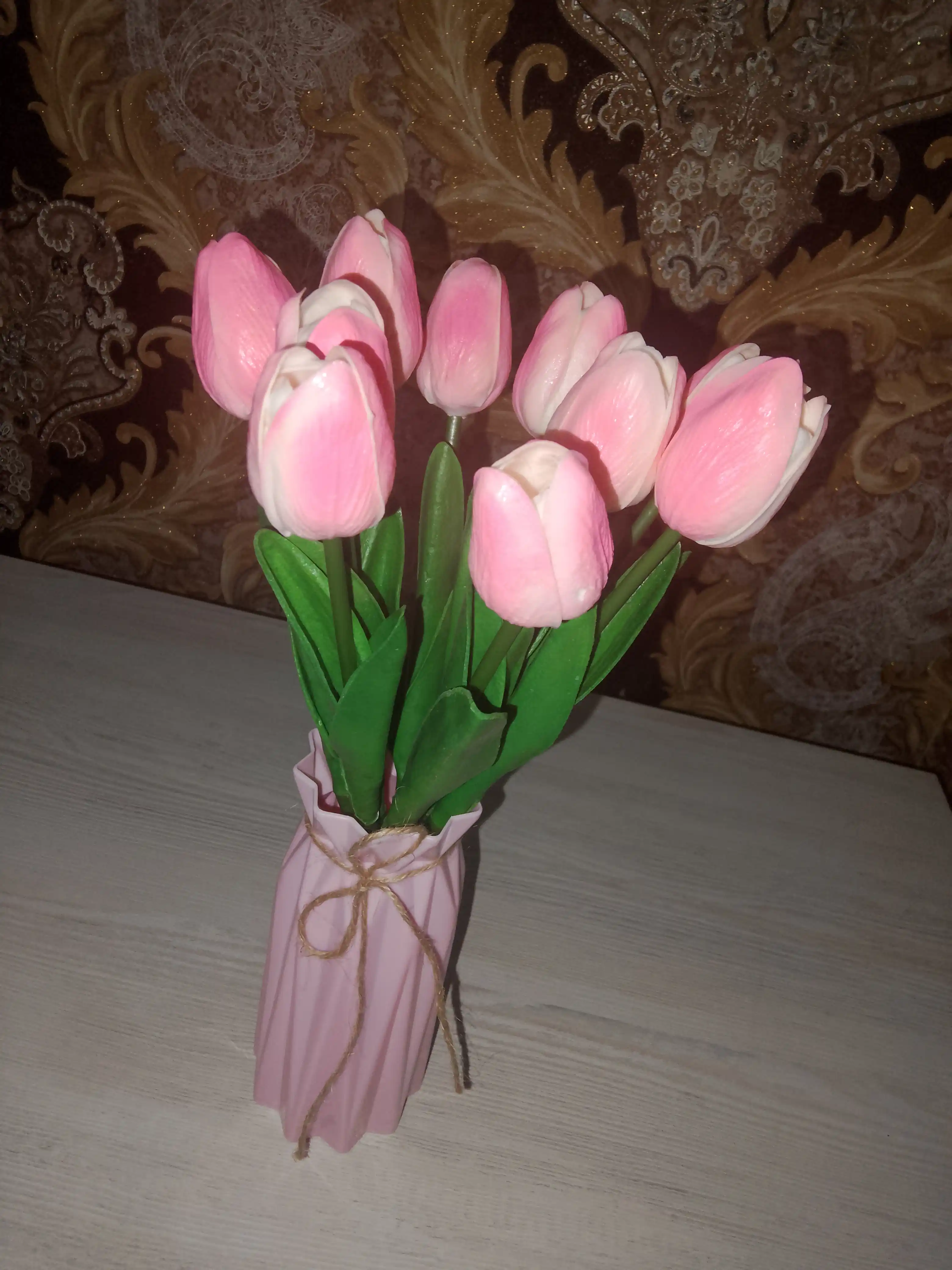 Тюльпаны силиконовые 10 шт/белые, великолепное украшение
