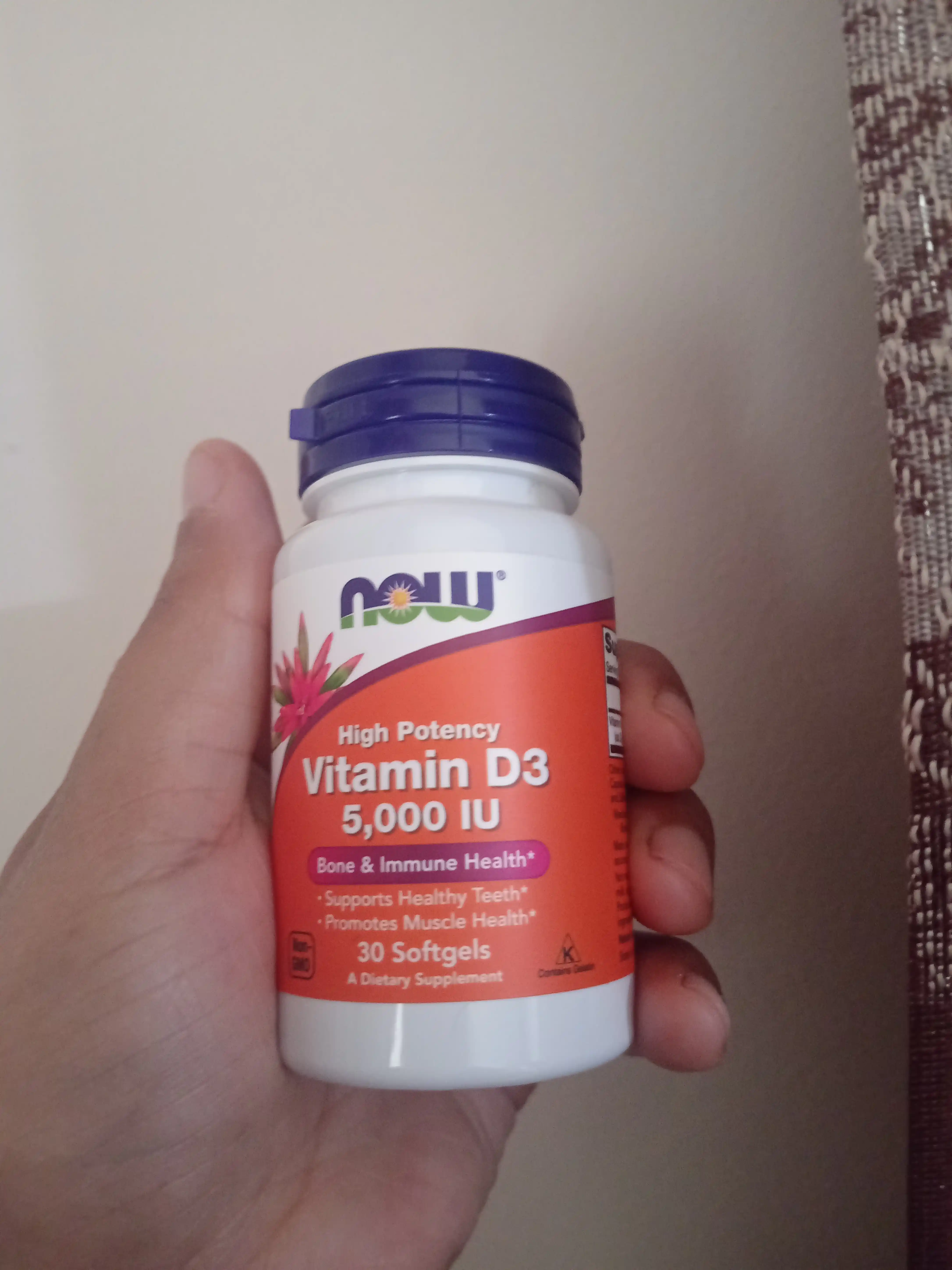 NOW Foods, Vitamin D3 5000 ME, 10000 ME yumshoq kapsulalar, Halol