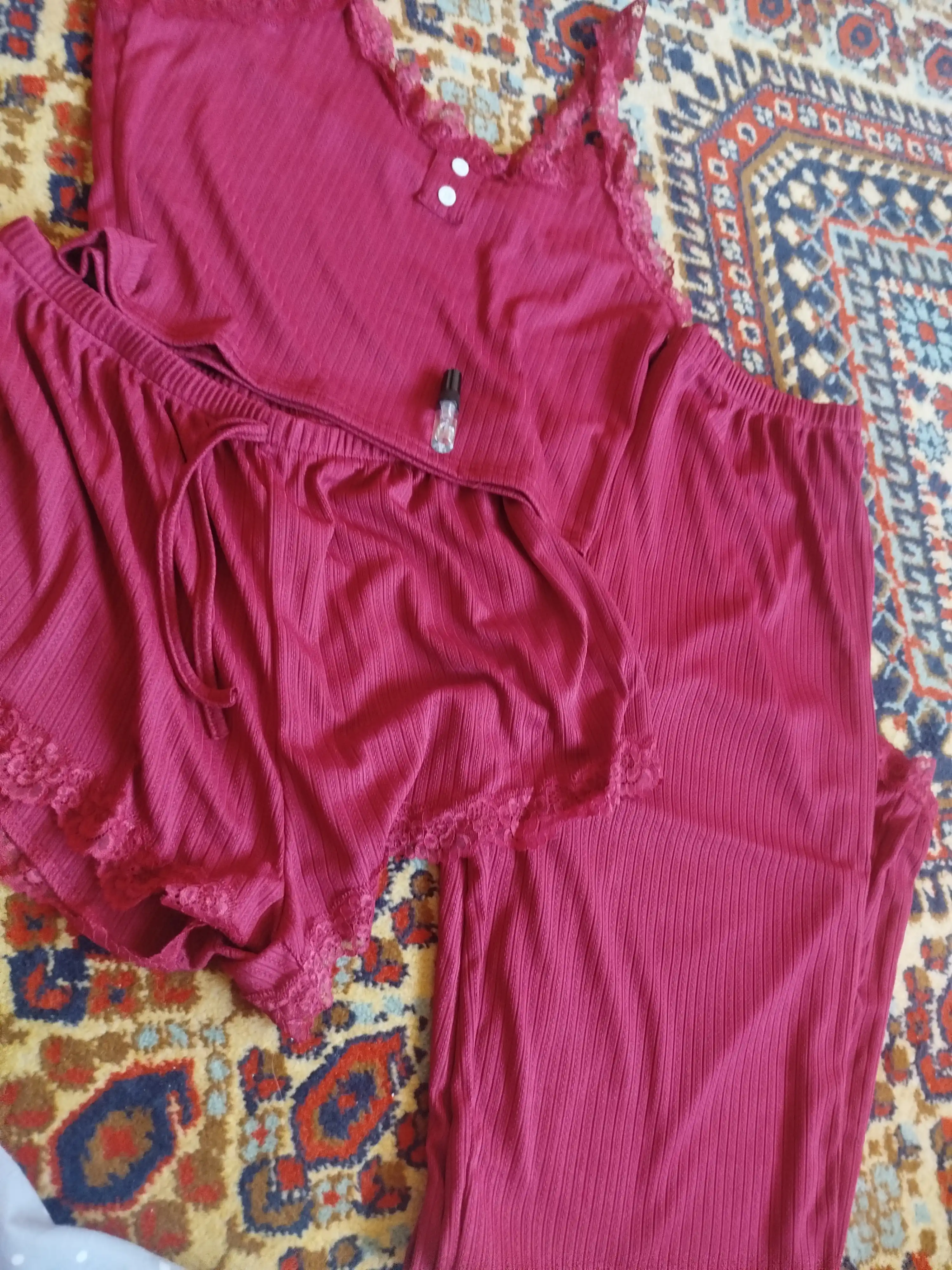 Комплект женской пижамы, 2 в 1, 3 в 1