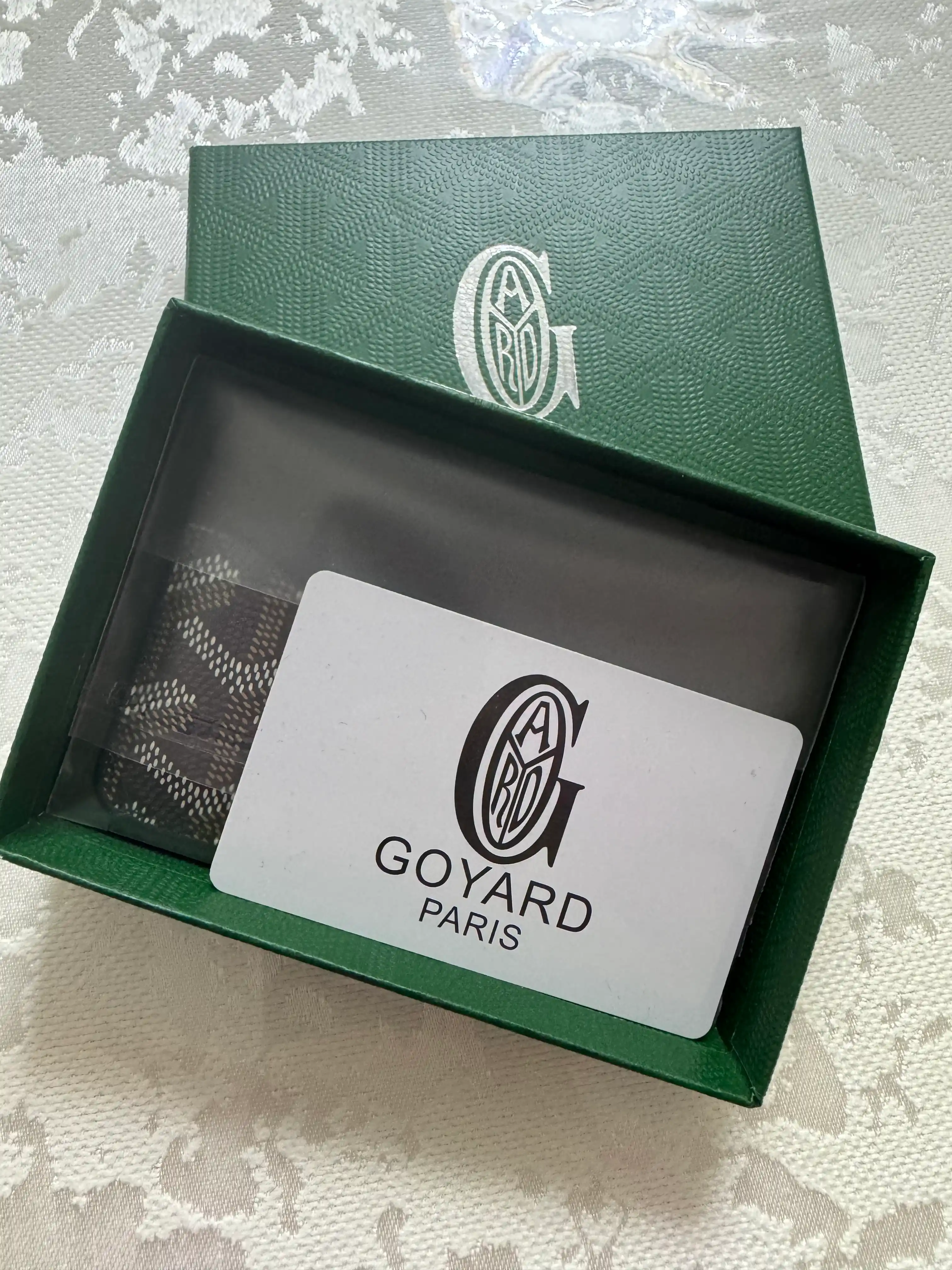 Karta egasi tashrif qog‘ozi, Goyard hamyoni va hujjat qutisi