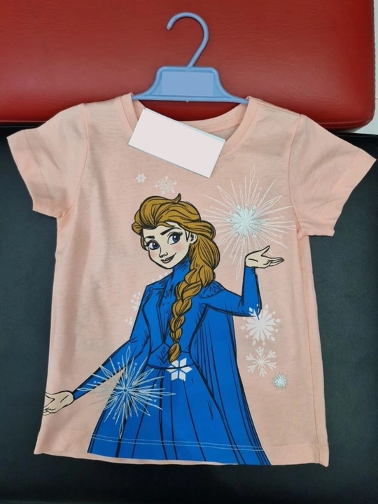 Футболка для девочки, стрейч хлопок, 2-8 лет, рост 92-128 см