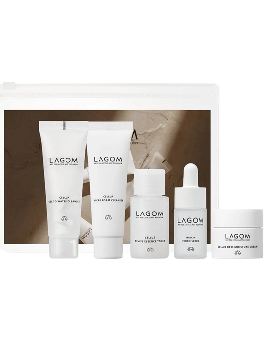 Мини набор из 5 средств для лица Lagom Travel Kit - 