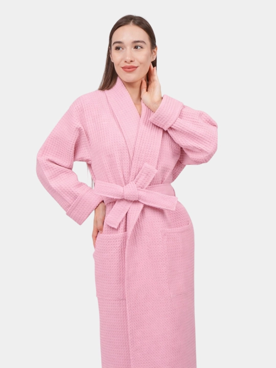 Hammom halat vafli - ayollar va erkaklar uchun, 100% paxta, L, XL, 2XL, 3XL - 