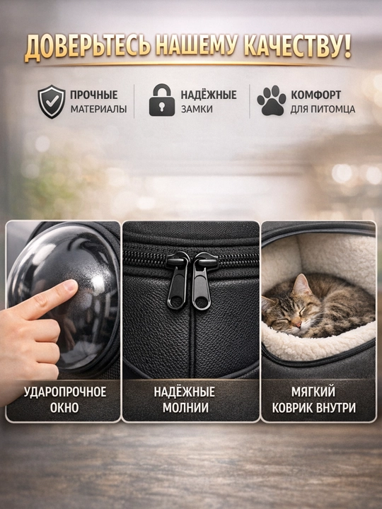 Сумка переноска для кошек и собак c обзором 360°, рюкзак с иллюминатором, безопасная