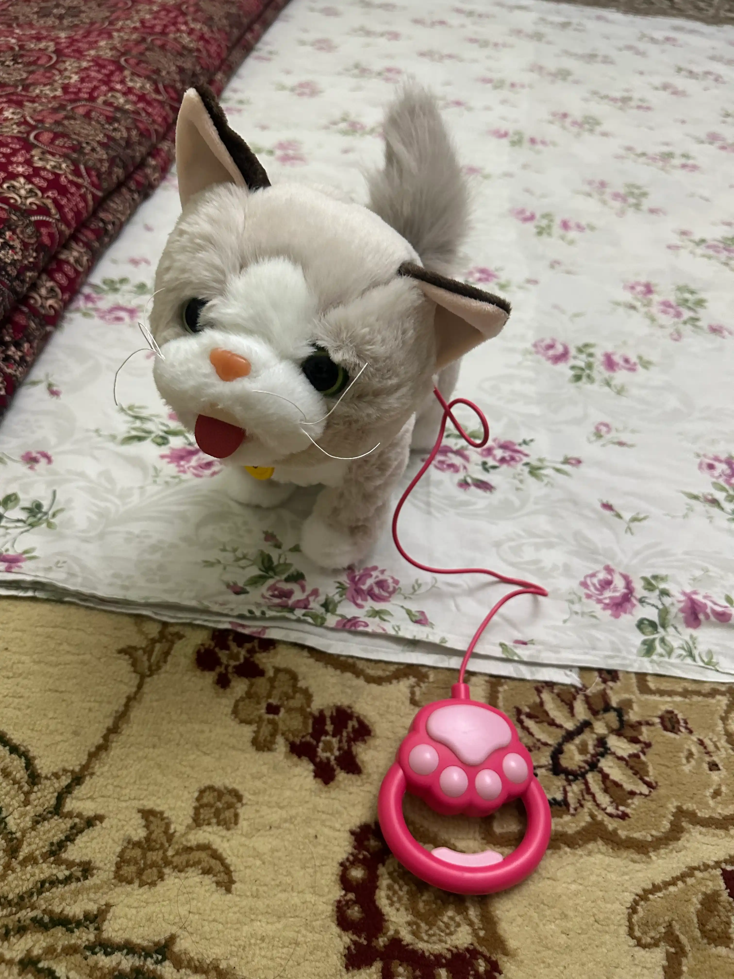 Котенок игрушка интерактивная, кошка робот, собачка робот, умный кот ходит, мяукает, лает 