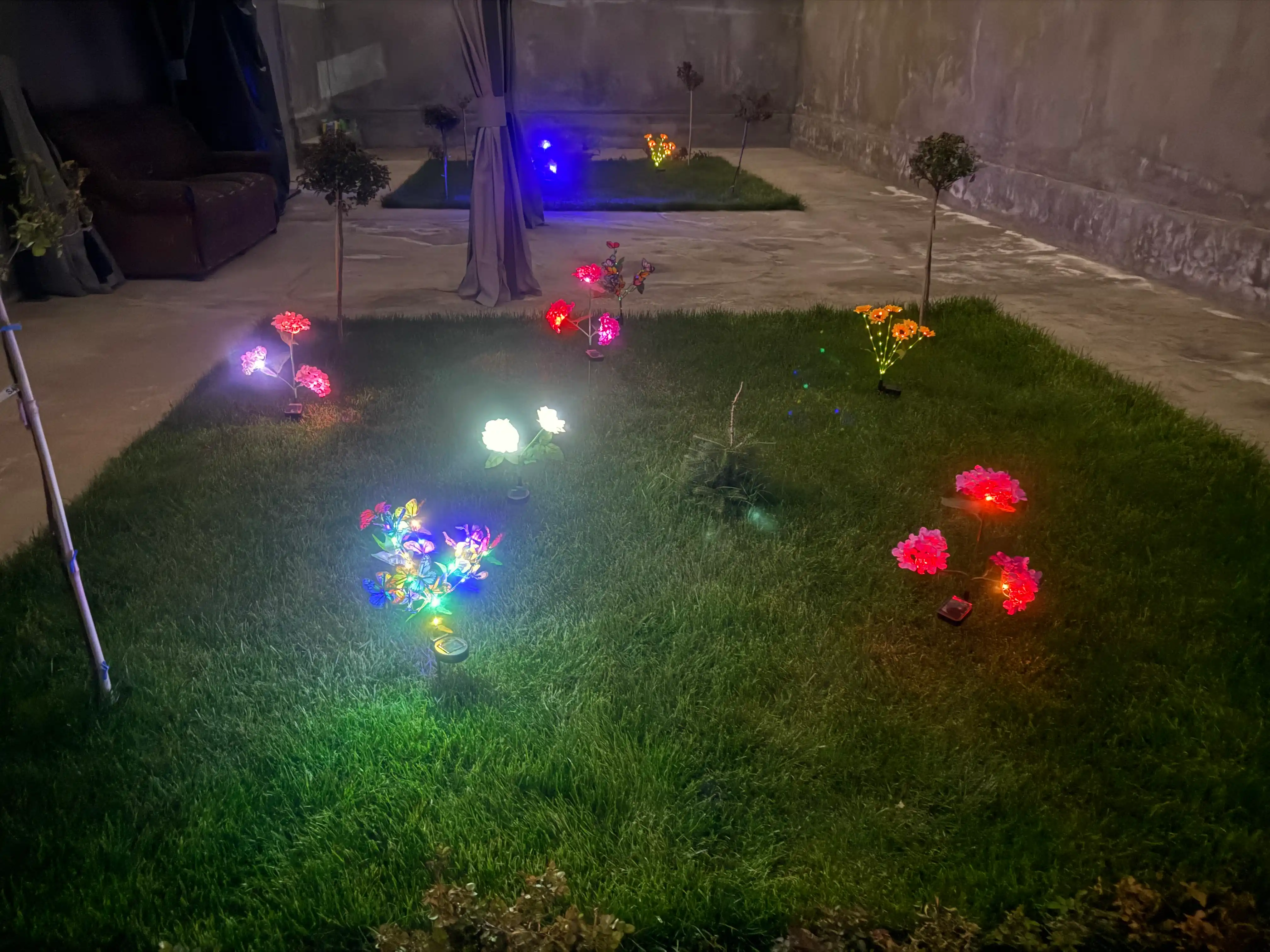 Quyoshdan energia oluvchi landshaft yoritgich / Uy va bog' uchun chiroqlar 2 dona komplekt