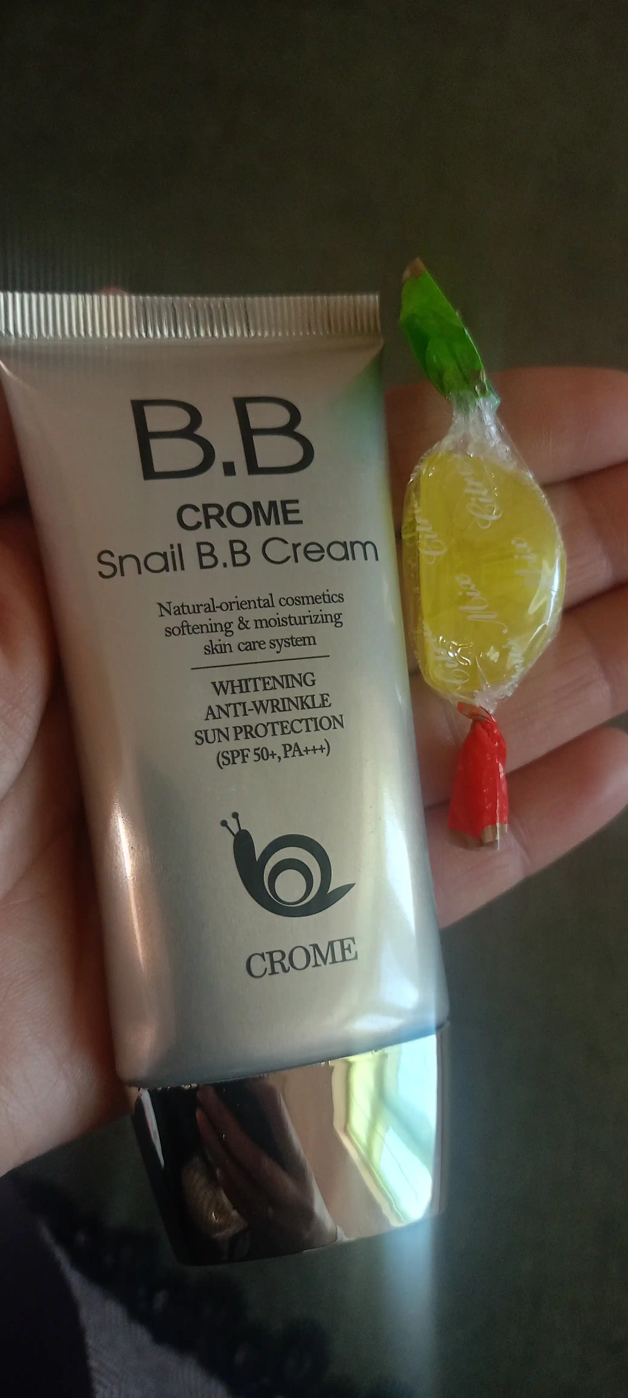 Тональный крем BB Crome Snail SPF 50+ многофункциональный, отбеливающий, 50 мл