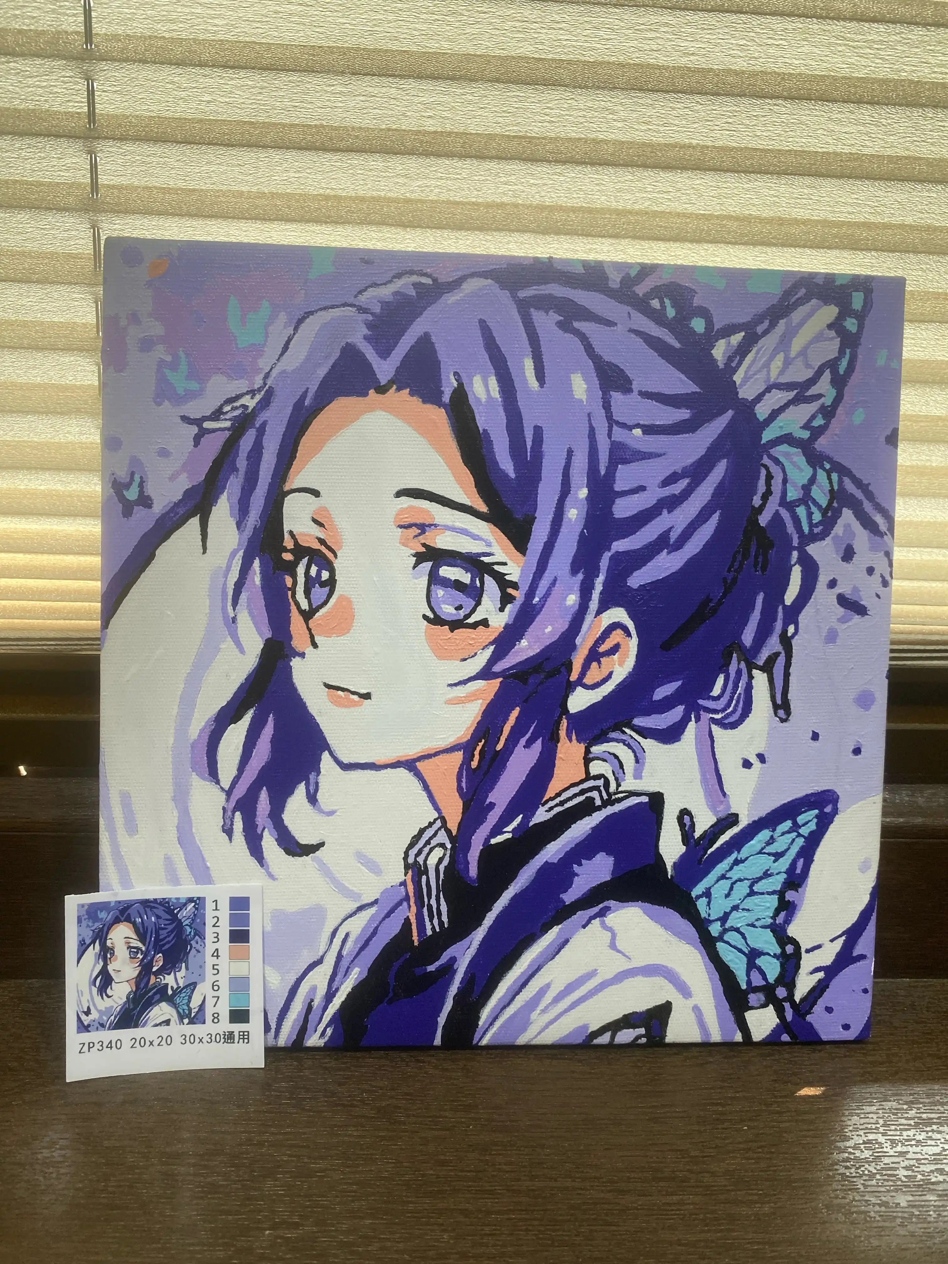 Raqamlar bo'yicha anime rasmlari, 20 * 20 sm, Demon Slayer, Jujutsu Kaisen, One Piece