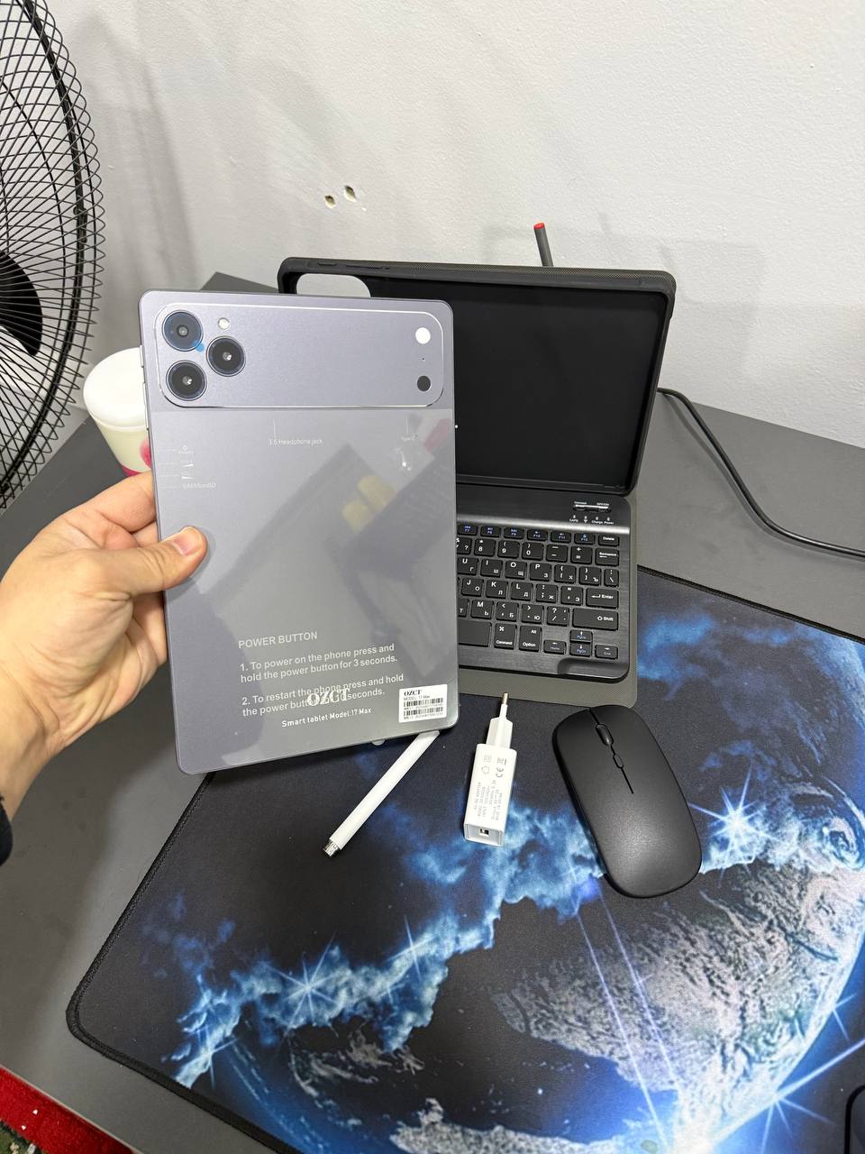 Планшет умный 17 Pro Max с металлическим корпусом Smart Android 15 UZIMEI клавиатура мышь