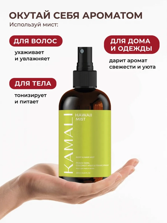 Body mist, спрей для тела, Kamali Matsukita mist, парфюм спрей, женский 