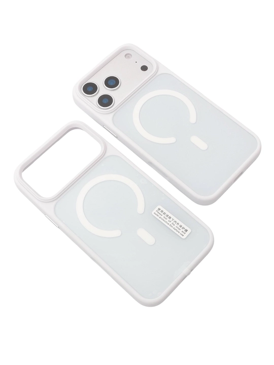 MW-03 — прозрачный магнитный чехол для iPhone 17 Pro Max, MagSafe TPU + PC кейс - 