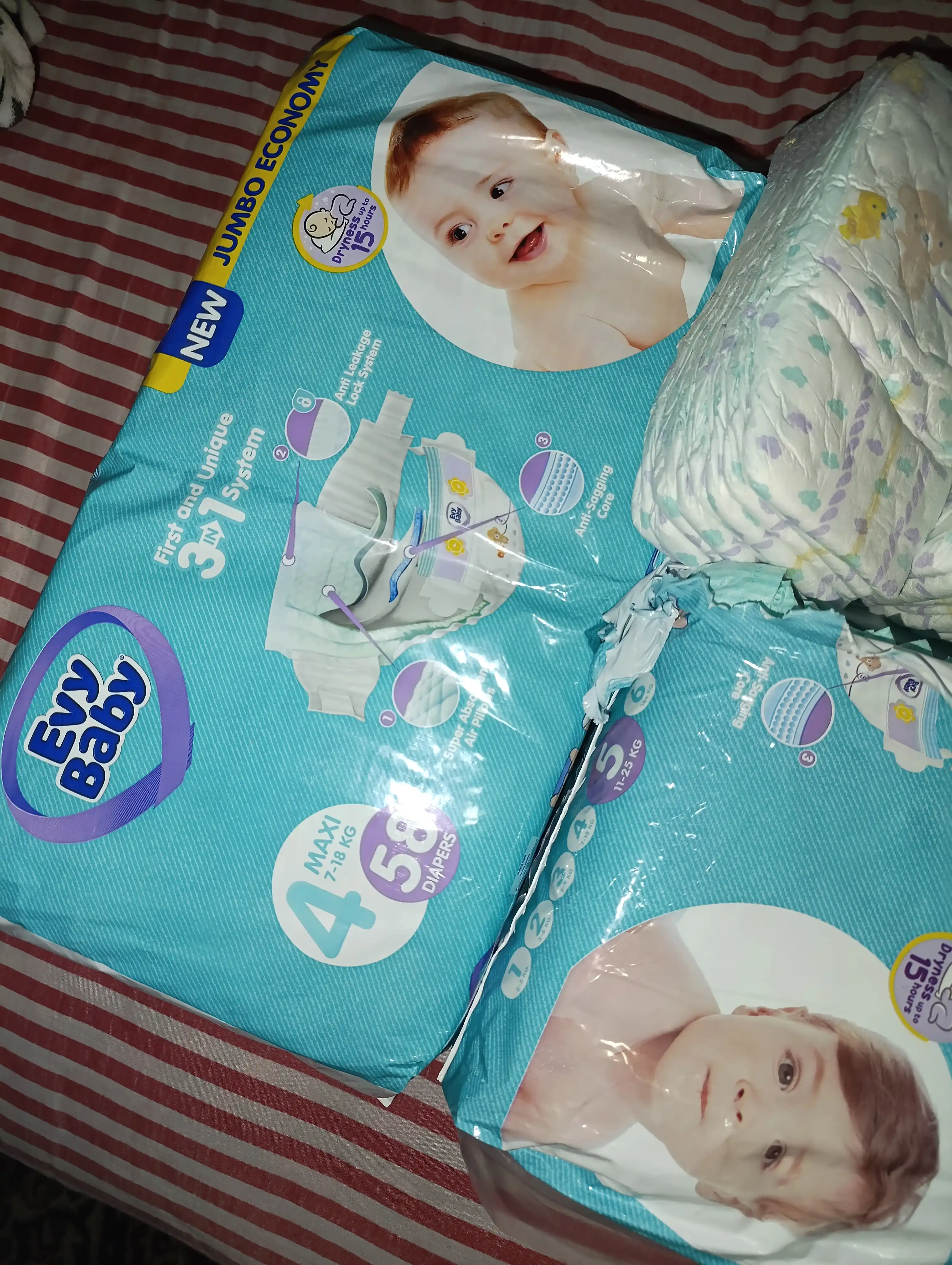 Детские подгузники Evy Baby Junior Jumbo, 46 * 5