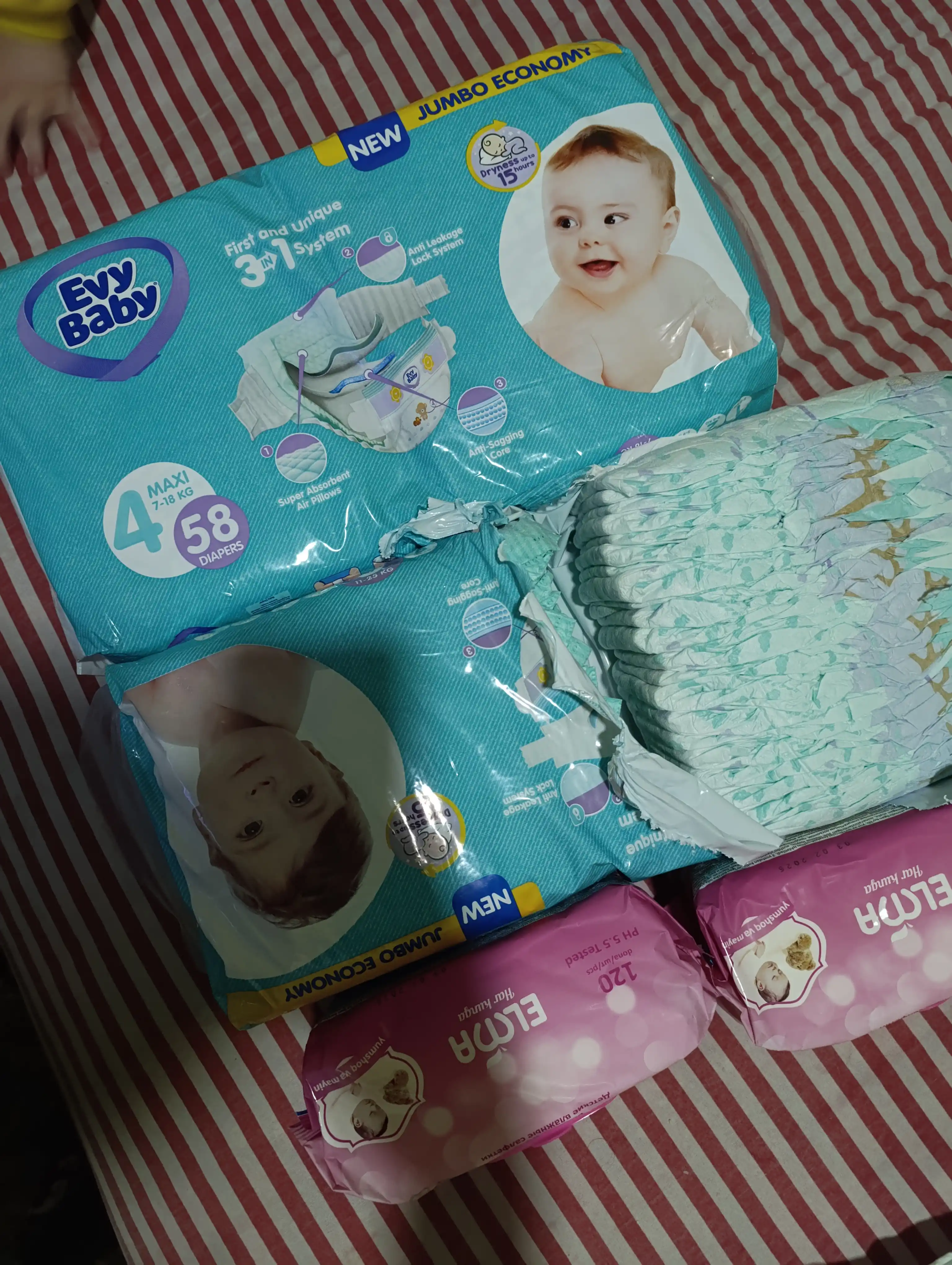 Детские подгузники Evy Baby Junior Jumbo, 46 * 5