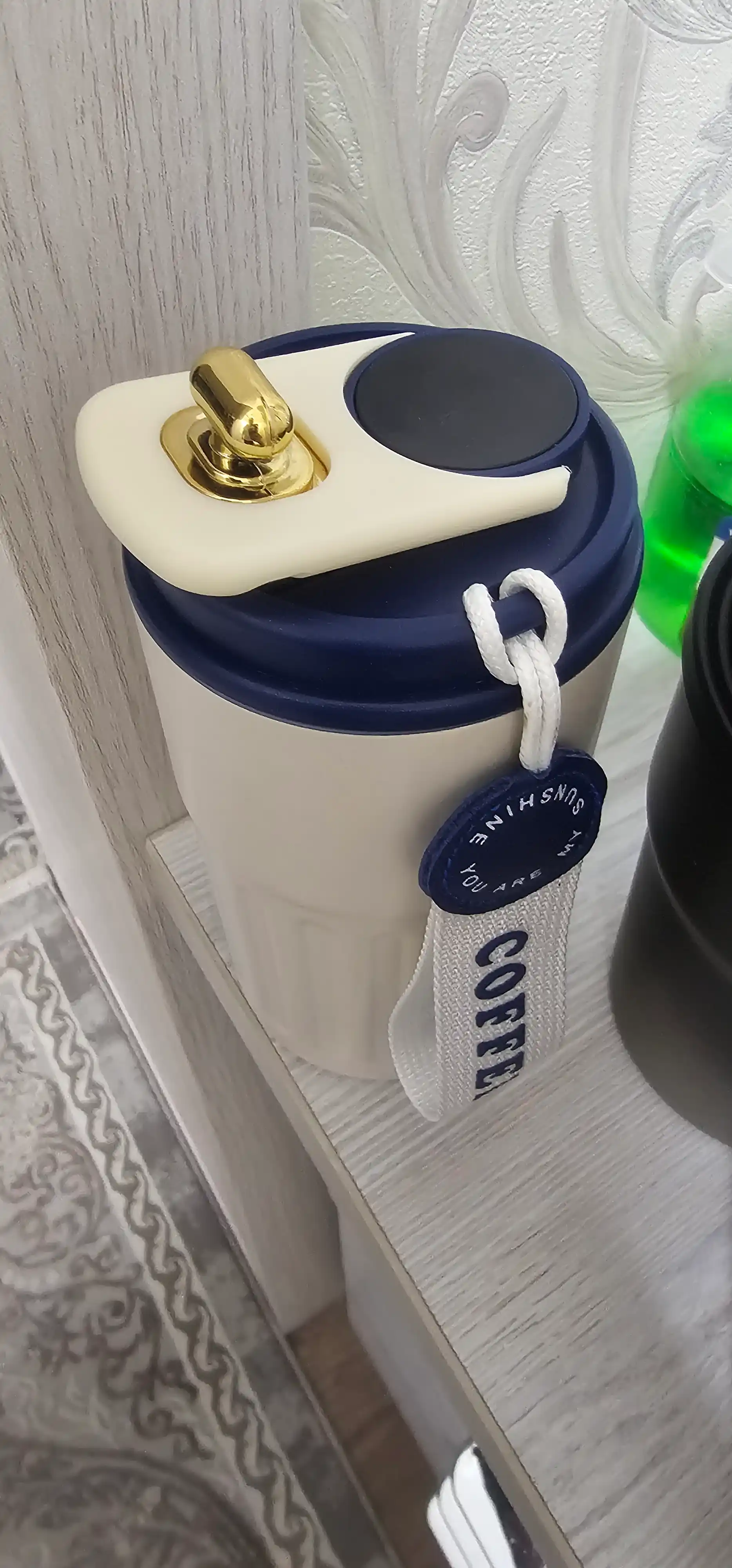 Termokrujka qahva uchun, termos krujka, harorat sensori bilan, 460 ml