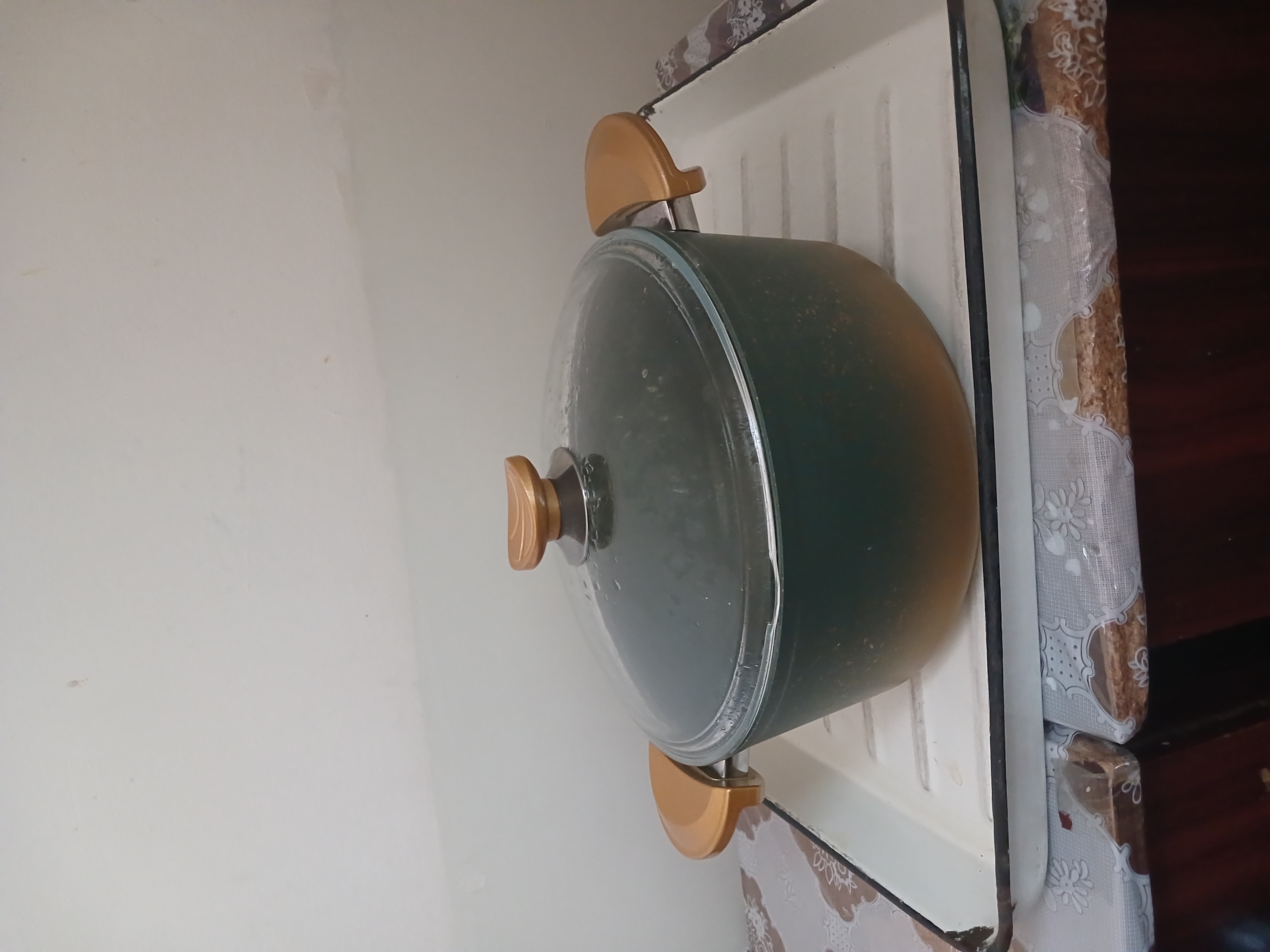 Казан антипригарный из гранита, c крышкой O.M.S 3110