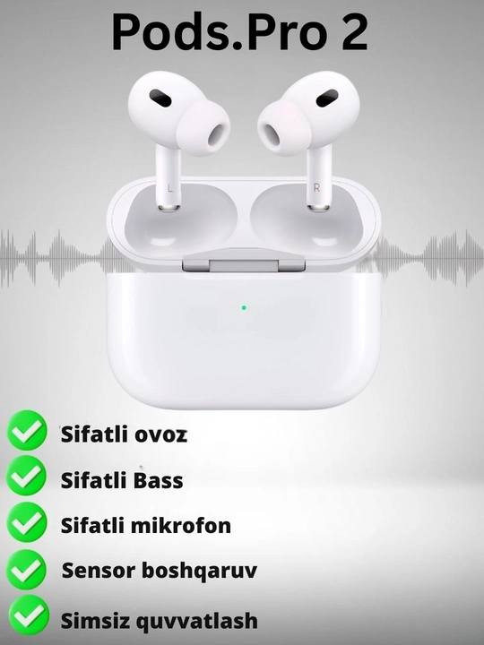 Наушники беспроводные pods 3 для iPhone и Android, сенсорные - 