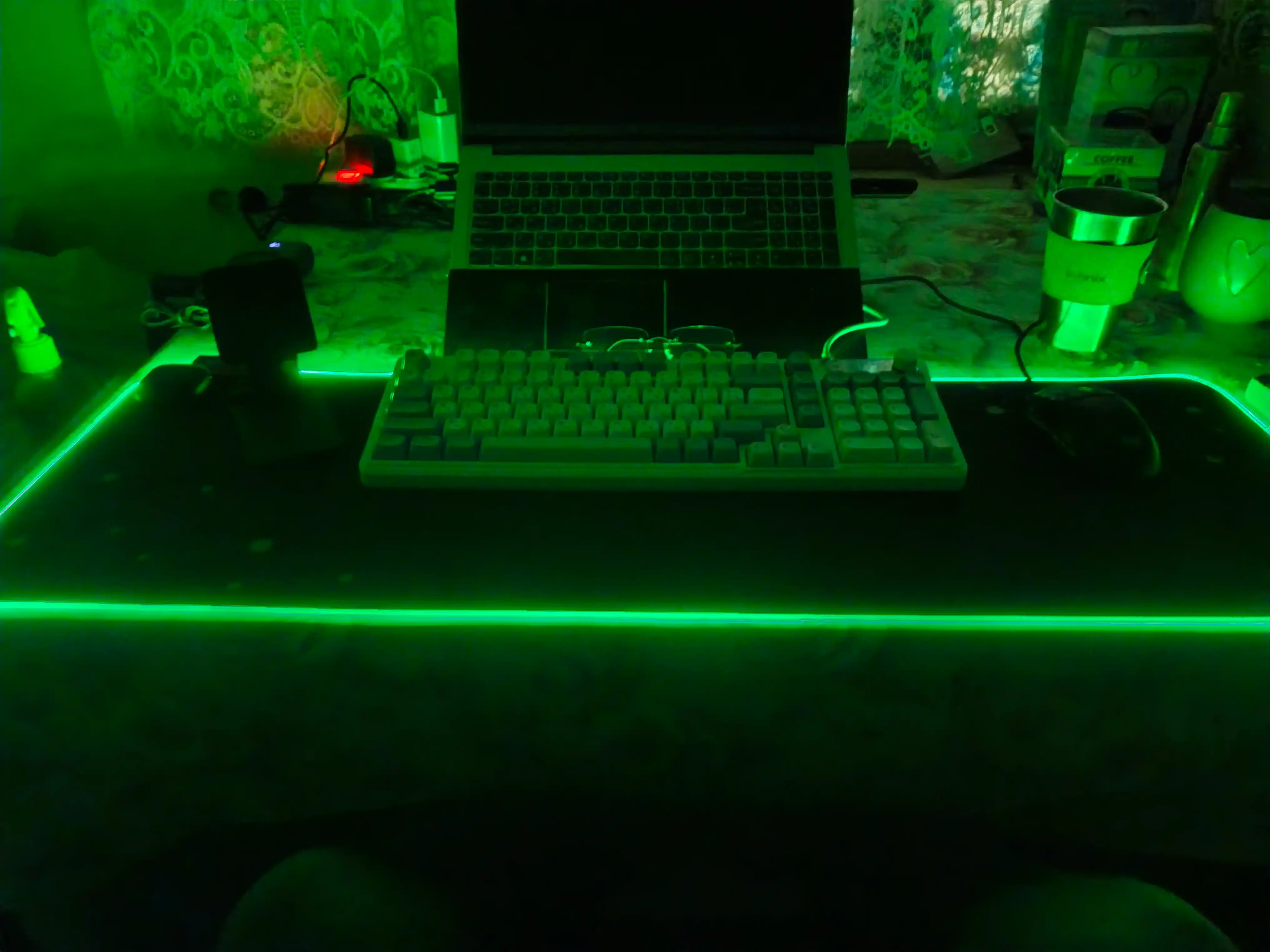 Игровой коврик для мыши PD121 с RGB-подсветкой, увеличенный