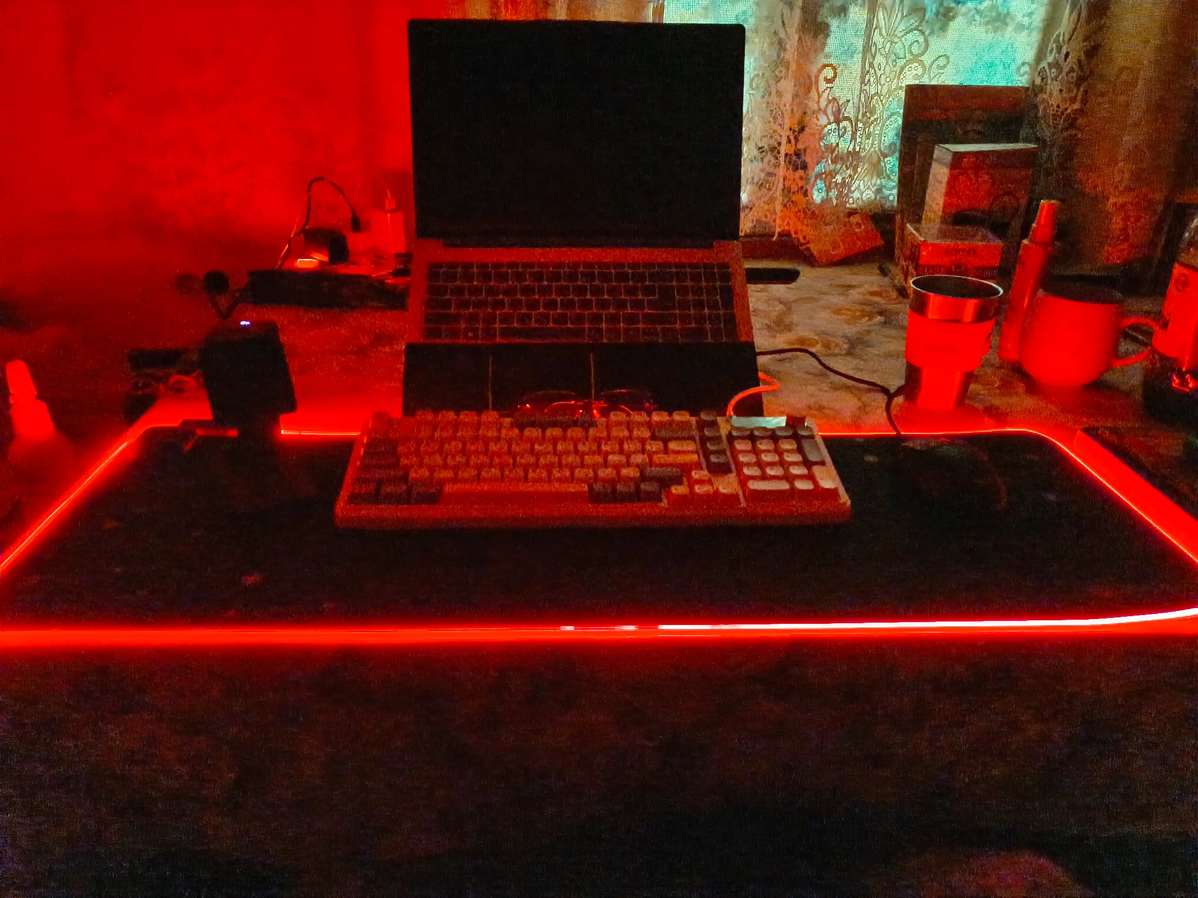 Игровой коврик для мыши PD121 с RGB-подсветкой, увеличенный