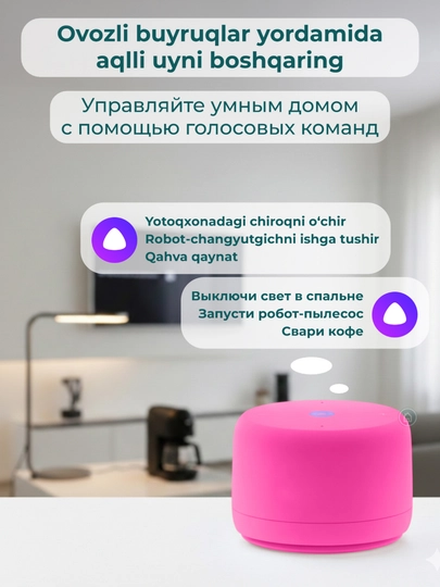 Умная колонка Яндекс Станция Лайт 2 с микрофоном, колонка Алиса с часами, без часов