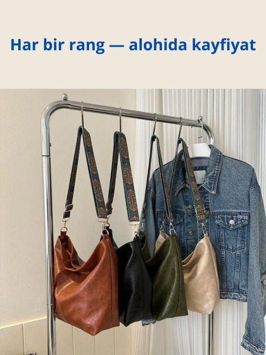 Ayollar va qizlar uchun katta xarid sumkasi