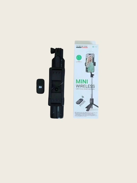 Telefon uchun shtativ, selfi uchun monopod, Bluetooth pult va yorug‘lik bilan
