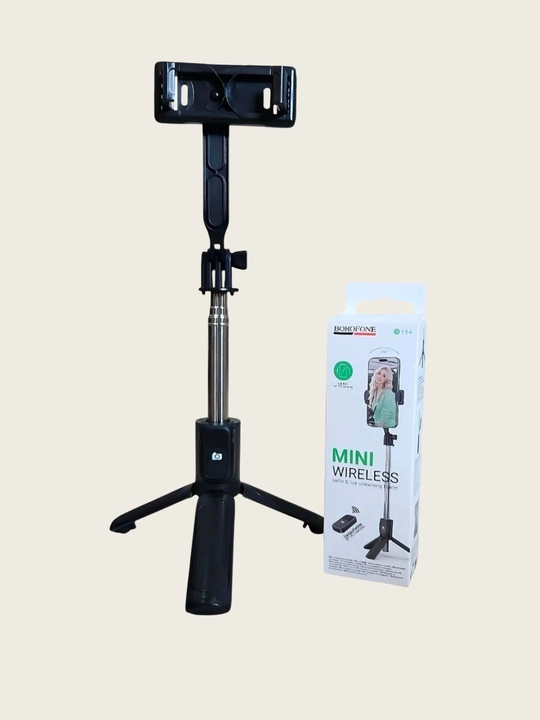 Telefon uchun shtativ, selfi uchun monopod, Bluetooth pult va yorug‘lik bilan