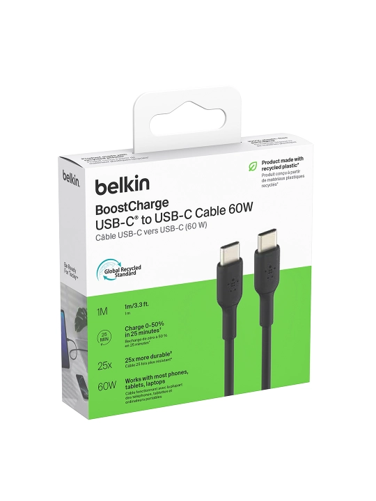 Kabel Belkin Type C  to USB A, Type C to Type C, 1 m, 2 m, 15W,  60W