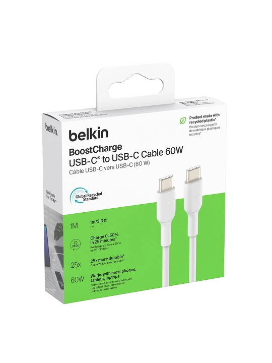 Kabel Belkin Type C  to USB A, Type C to Type C, 1 m, 2 m, 15W,  60W