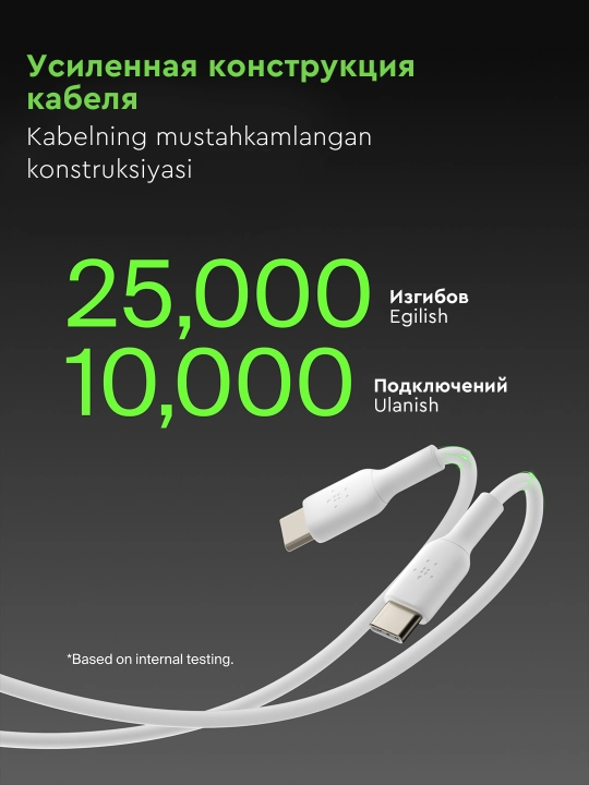 Kabel Belkin Type C  to USB A, Type C to Type C, 1 m, 2 m, 15W,  60W