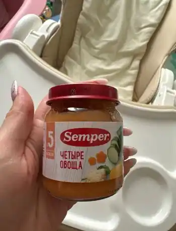 Пюре Semper Четыре овоща 5м+ 100 гр