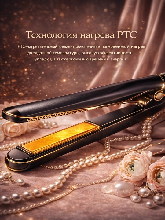 Выпрямитель для волос, 2 в 1, LED, регулировка T