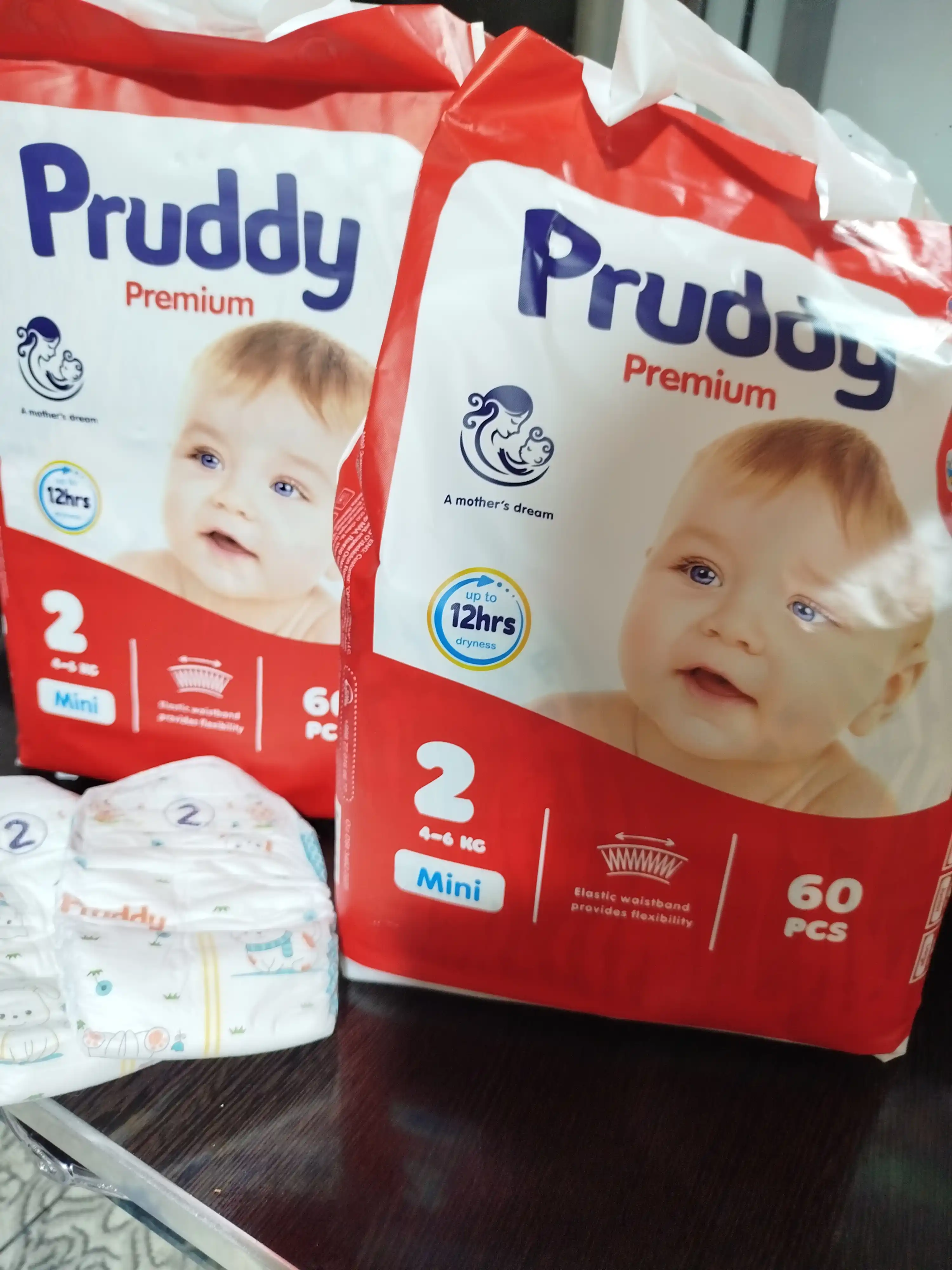 Детские подгузники, Pruddy 1, 2, 3, 4, 5, 6 мега