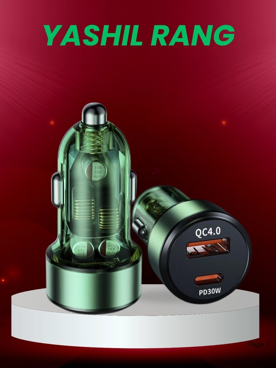 WKN-101 avtomobil quvvatlagichi, PD 30W va QC 4.0, 55W, 2 portli - 