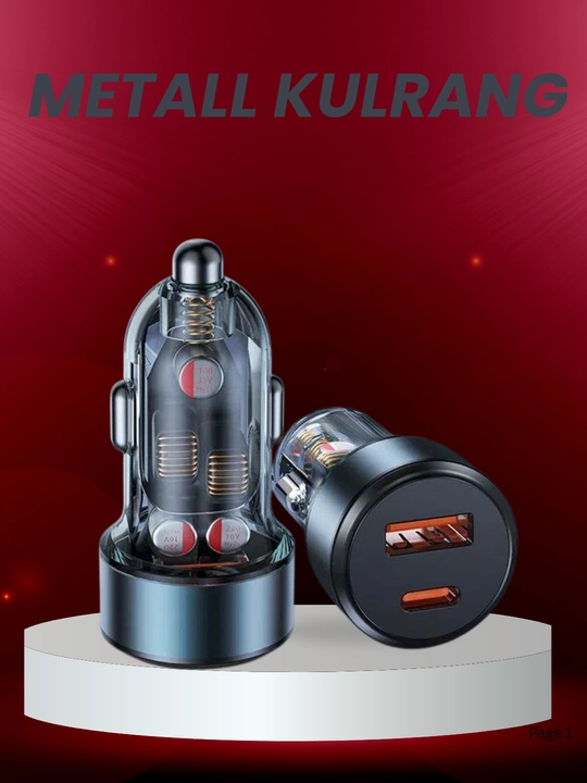 WKN-101 avtomobil quvvatlagichi, PD 30W va QC 4.0, 55W, 2 portli - 