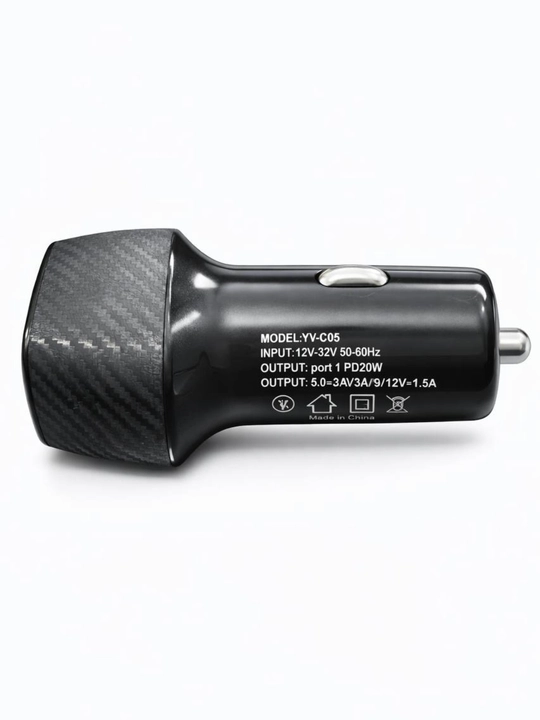 Автомобильное зарядное устройство авто зарядчик для машины T55, USB + Type-C