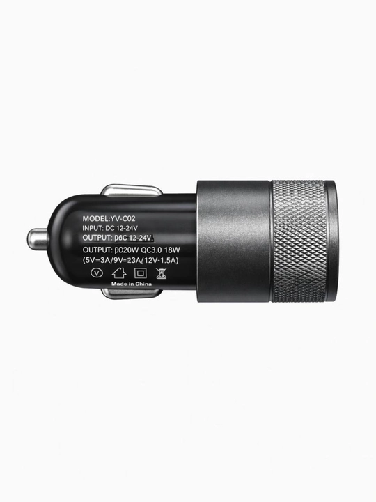 Автомобильное зарядное устройство авто зарядчик для машины T55, USB + Type-C