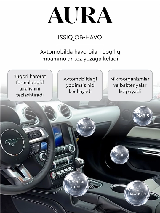 Очиститель воздуха для автомобиля Car Air Purifier AURA M6