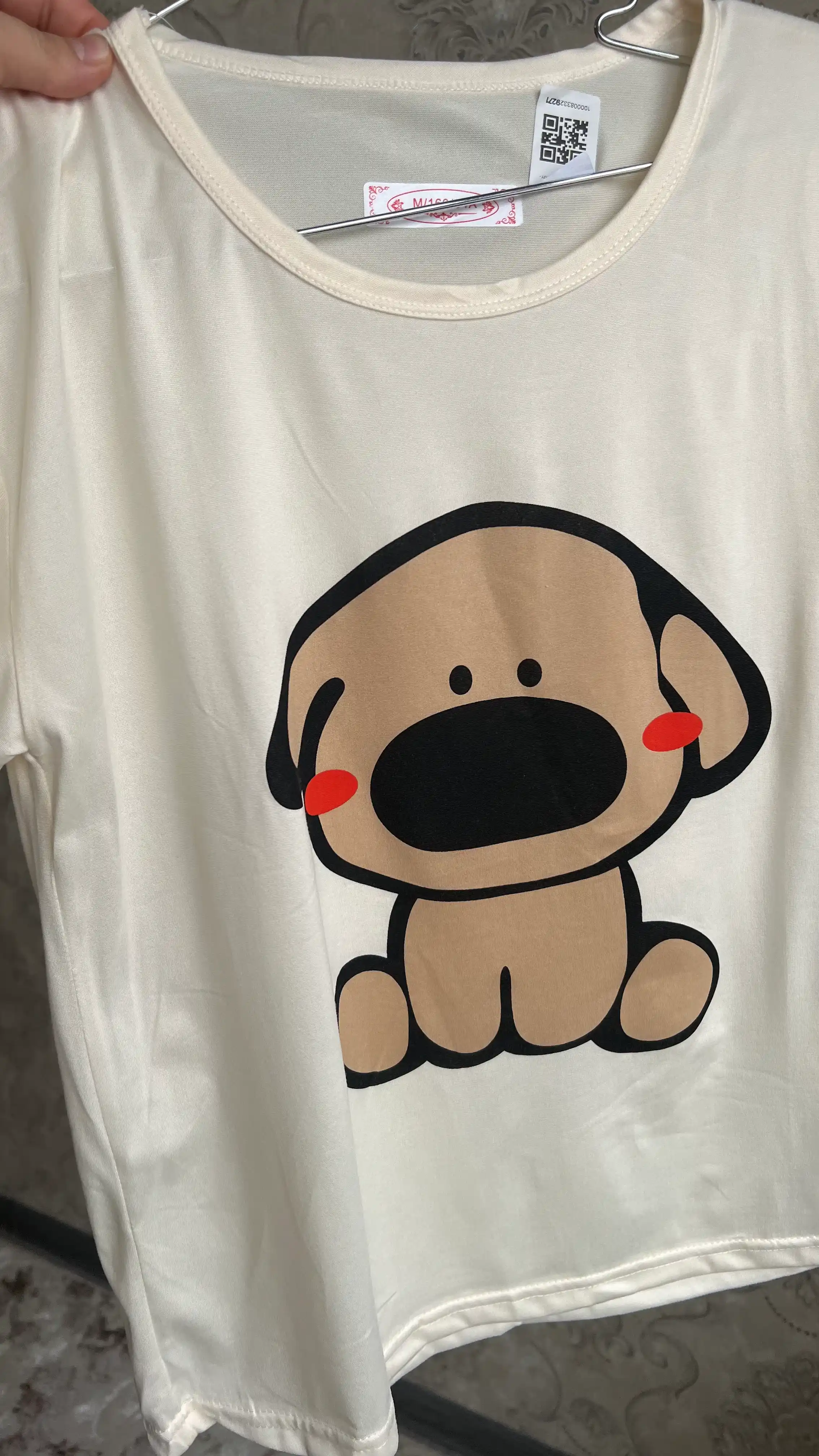 Ayollar uchun pijama 2 qismli: futbolka, shim, koreyscha uslub, erkin bichim, SOVG'A UCHUN