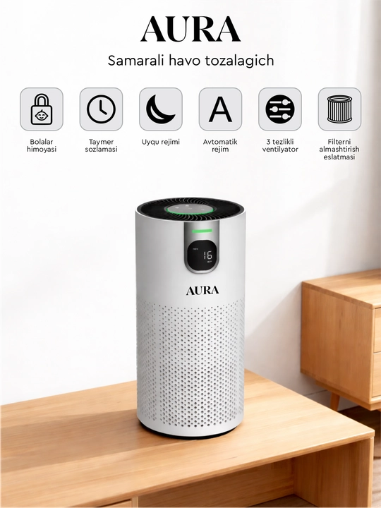 Havo tozalagich ofis va uy uchun Air Purifier AURA PS1 - 