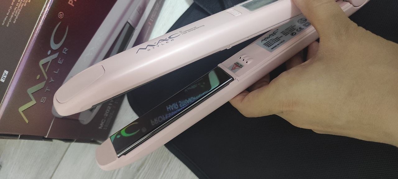 Professional TITAN-CERAMIC  soch tekislovchi dazmol MAC Styler MC-2021, LCD displeyli