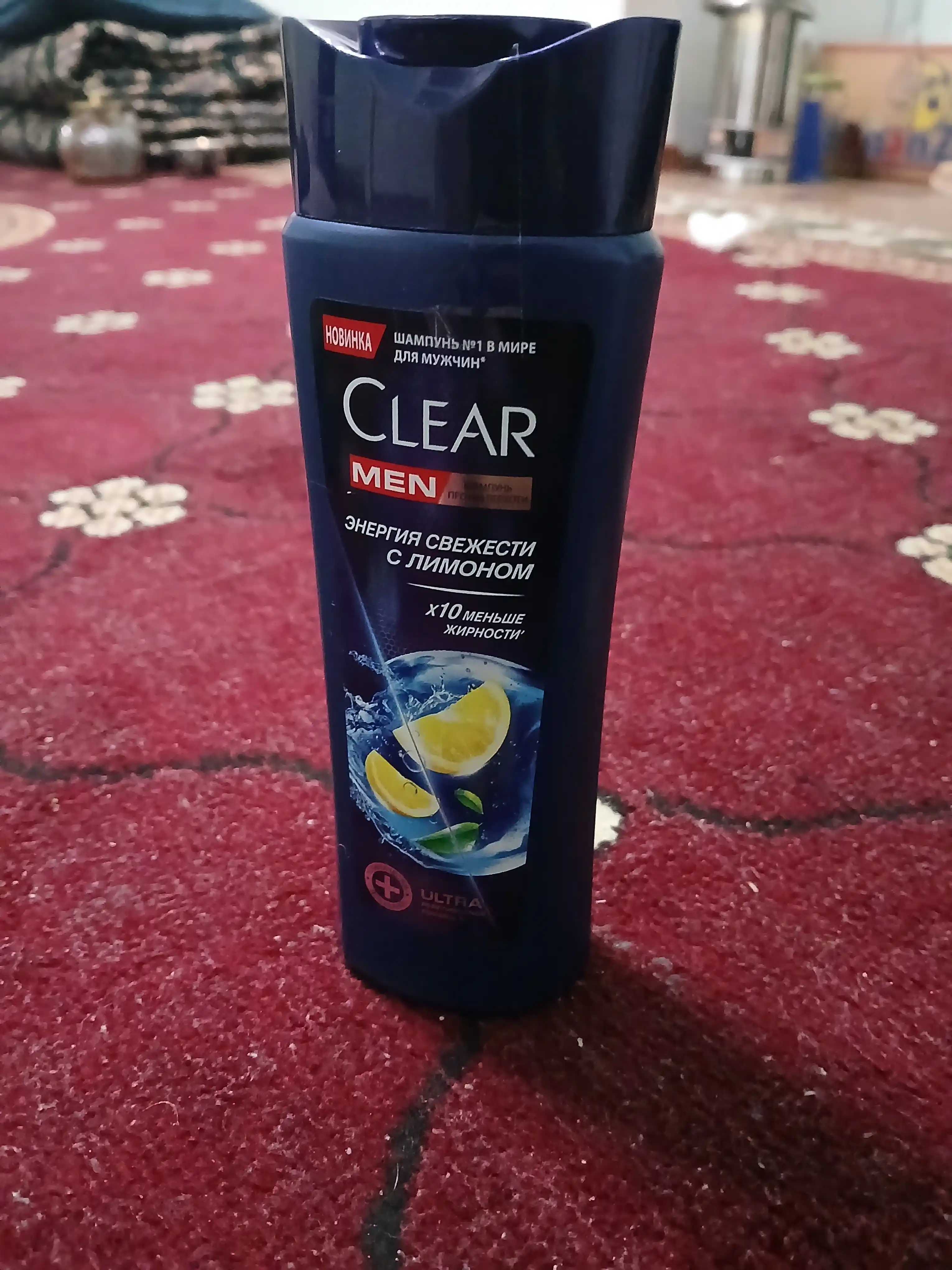 Шампунь CLEAR MEN против перхоти, ЭНЕРГИЯ СВЕЖЕСТИ С ЭКСТРАКТОМ ЛИМОНА,180 мл