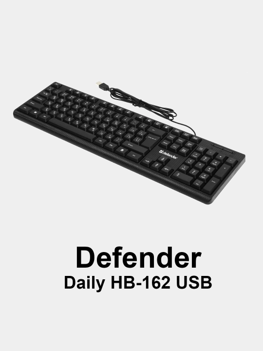 Defender Daily HB-162 usb rus/eng qora simli klaviatura - 